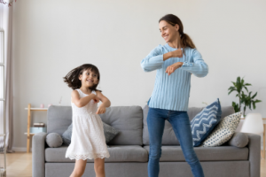 Mother & child dancing